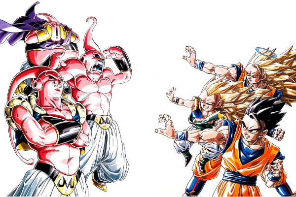 A OBSCURA batalha de GOKAN contra MAJIN BOO em Dragon Ball Z