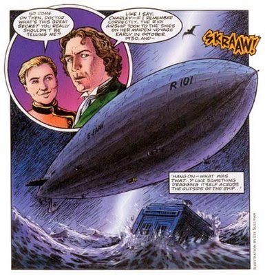 Prelúdio de Storm Warning desenhado por Lee Sullivan na Doctor Who Magazine #300.