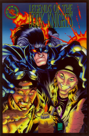 Legends of the Dork Knights (arte: Joe Quesada e Jimmy Palmiotti). Óbvia paródia de Legends of the Dark Knight com os personagens de Kevin Smith e Jason Mewes.