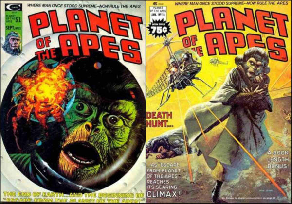 A primeira e a última edição de Planet of the Apes com a adaptação do 3º filme. O último número foi integralmente dedicado ao final da história.