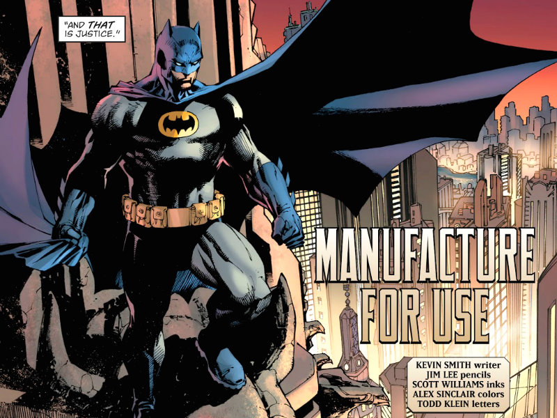 Manufacture for Use plano critico batman