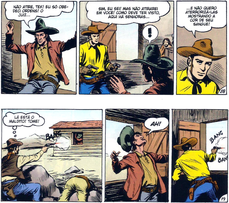 Tex em Cores - BR0003 - O Bando do Vermelho (2010) - plano critico tex derrota o vermelho